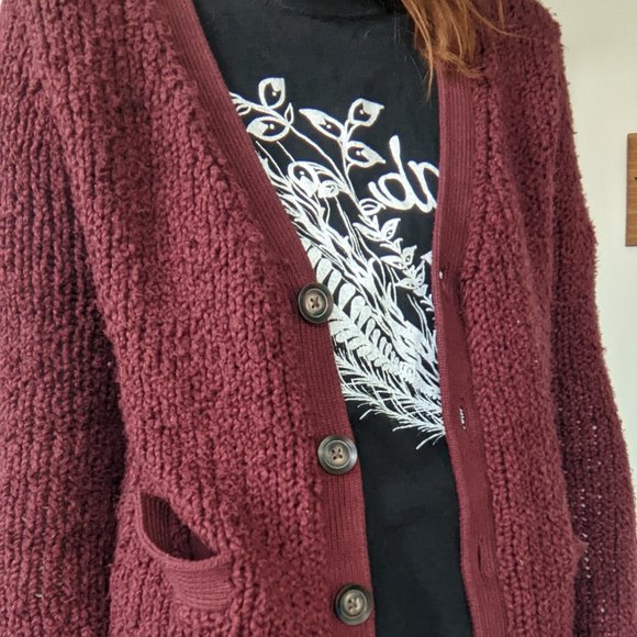 Knit Button-down Cardigan With Pockets - Picture 2 of 4